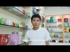 Lid와 휴일 계절적 라운드 주석 함유기 큰 순환 선물 금속 주석 용기