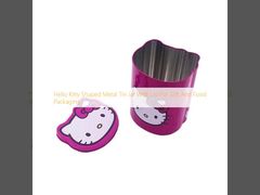 Hello Kitty Shaped Metal Tin Jar With Lid For Gift And Food Packaging